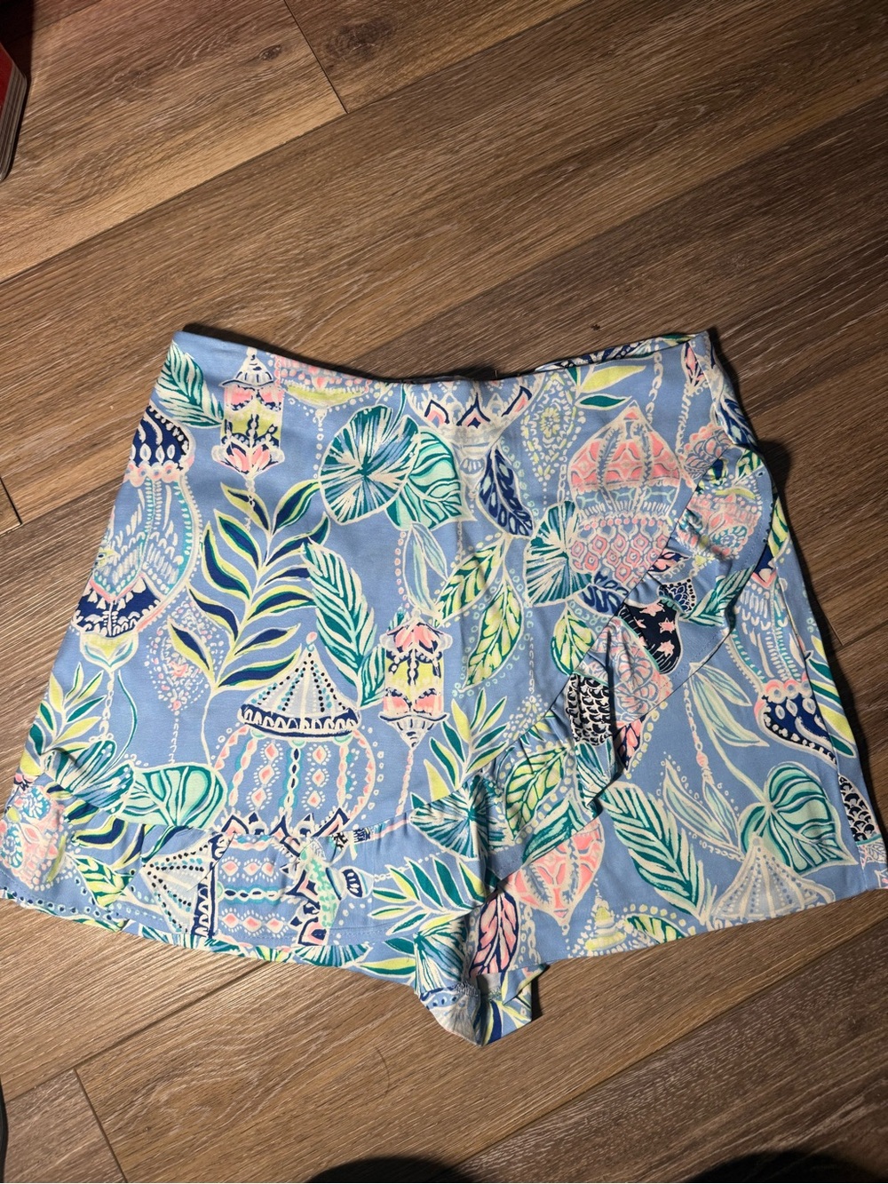 Lilly Pulitzer Floral Blue Ruffle Women’s Skort